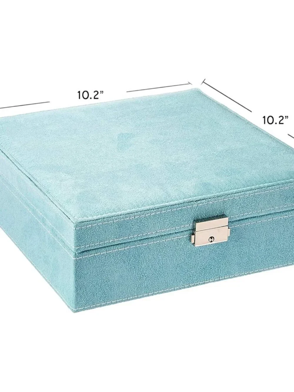Elegant Two-Layer Jewelry Box Organizer with Lock
